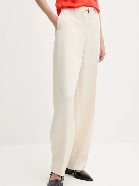 Stine Goya pantaloni lat high waist bej