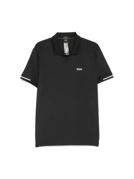 Koszulka polo Boss z siateczką czarna