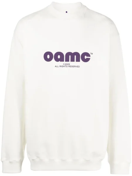 Hanorac crewneck Oamc cu imagine alb