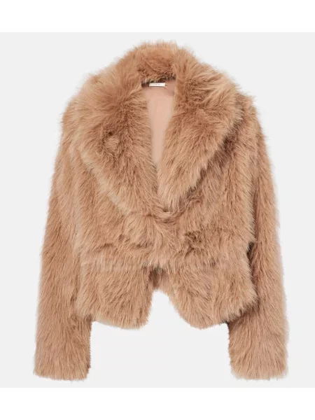 Sztuczne futro kurtka bomber The Sei beżowy