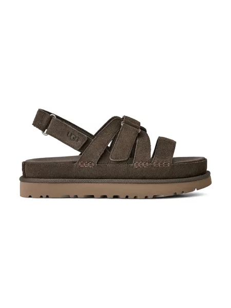UGG sandale din piele întoarsă W Goldenstar Gleam maro