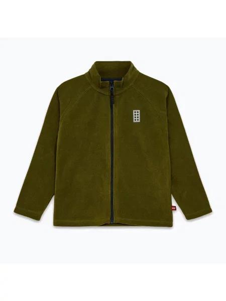 Bluza polarowa dziecięca LEGO Lwsinclair dark khaki zielony