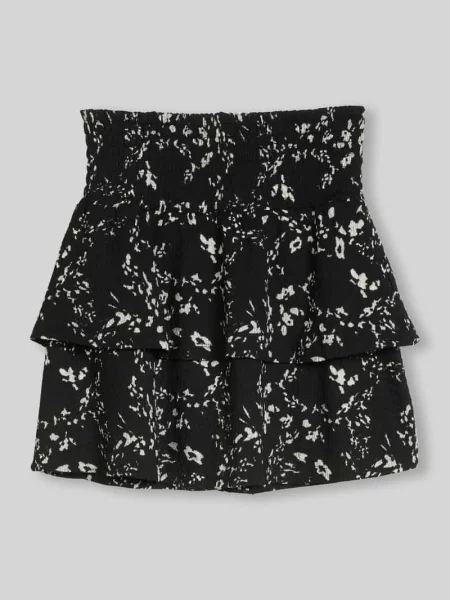 Spódnica mini z falbanami Tom Tailor Denim czarna