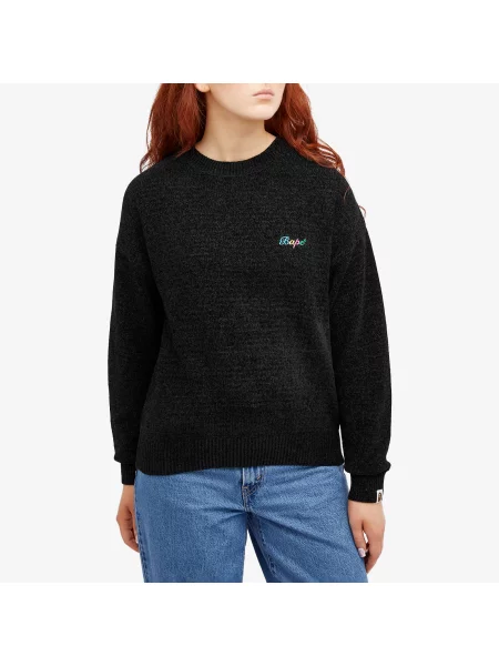 A Bathing Ape sweter BAPE chenille czarny