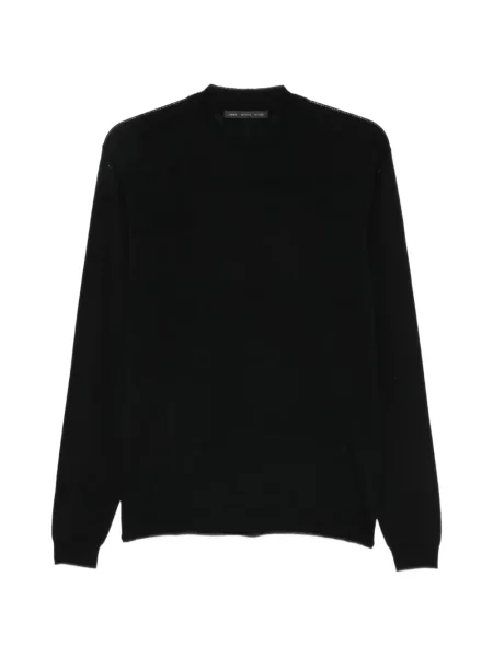 Pulover Low Brand cu decolteu rotund negru