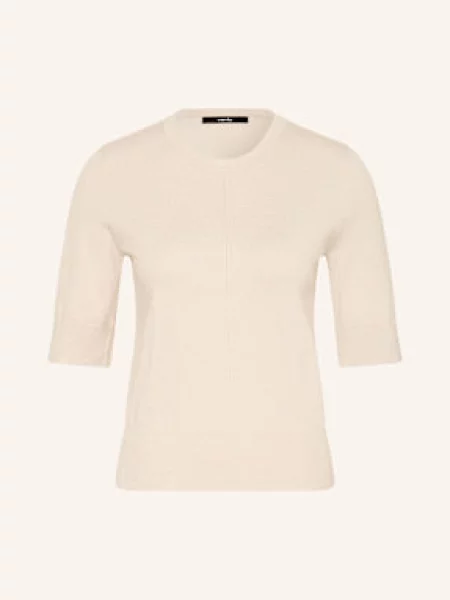 Sweter z dzianiny z prążkowanymi wykończeniami model ‘Tsumi’ Someday beżowy