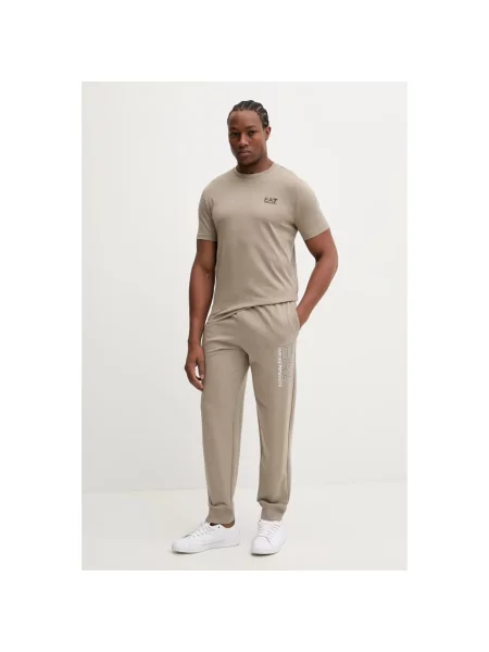 Emporio Armani Spodnie dresowe beżowy