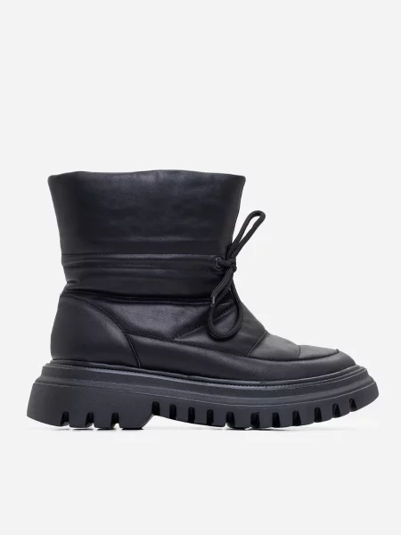 ISSA Plus Чоботи дутики Шкіра чорний