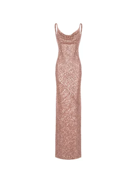 Rochie maxi Roserry cu paiete roz