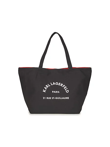 Karl Lagerfeld Nakupovalna torba Rue St-Guillaume / bela črna