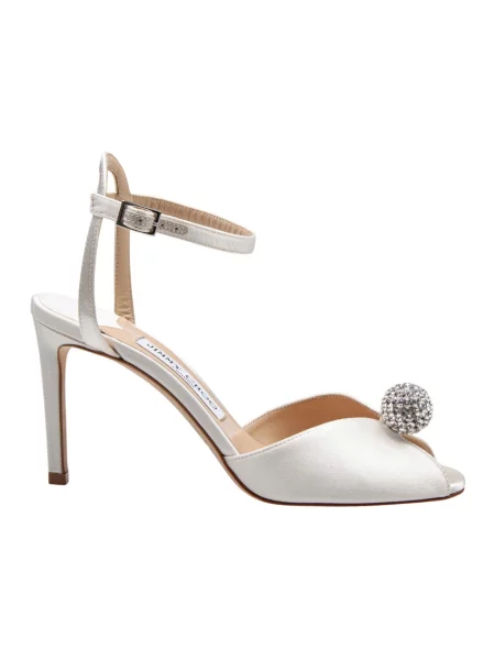 Sandały Jimmy Choo skórzane szare
