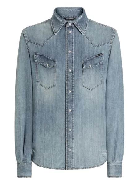 Cămașă Dolce & Gabbana cowboy albastru