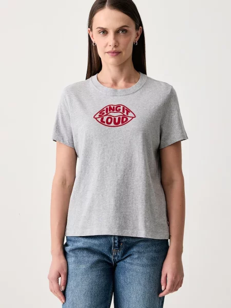 Levi's tričko GR T2 PERFECT šedé