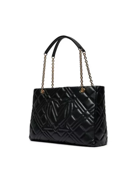 Shopperka Love Moschino z klapą czarna