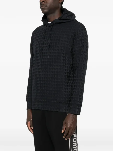 Hanorac cu glugă Emporio Armani negru