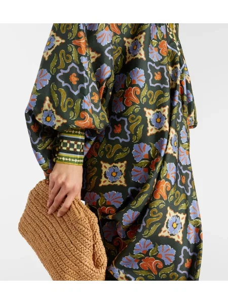 Rochie Alemais de mătase cu model floral