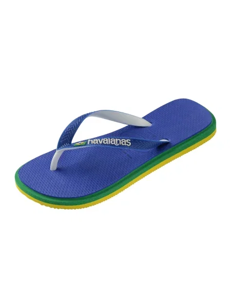 HAVAIANAS Papucs Brasil kék / sárga / zöld fehér