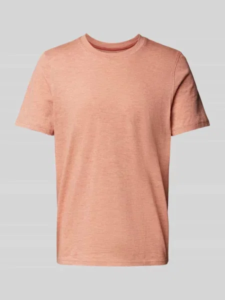 T-shirt z prążkowanym okrągłym dekoltem Mcneal