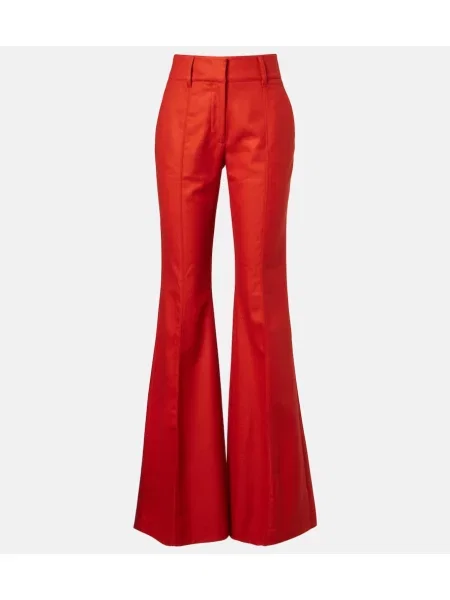 Pantaloni Gabriela Hearst de lână portocaliu