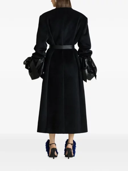 Lung palton Givenchy din piele negru