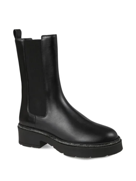 Botine Rene Caovilla de cristal negru