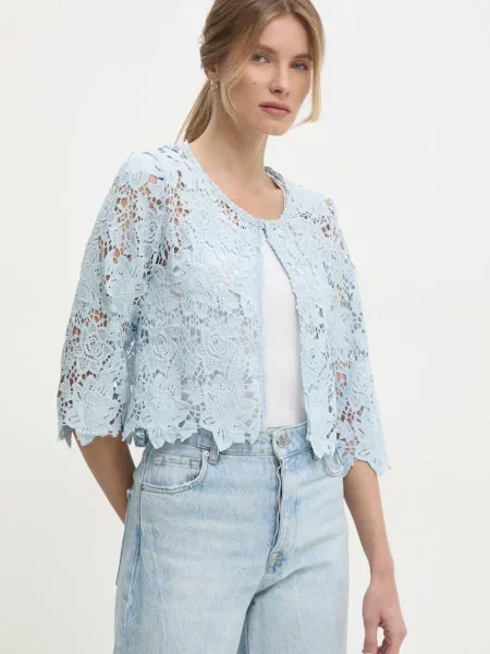 Елек Answear Lab с принт синьо