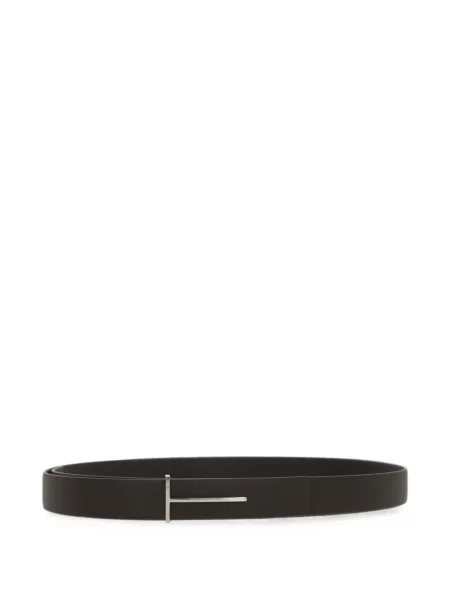 Curea Tom Ford din piele cu autograf maro