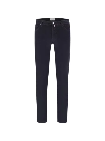 Pantaloni Jacob Cohën de catifea cord albastru