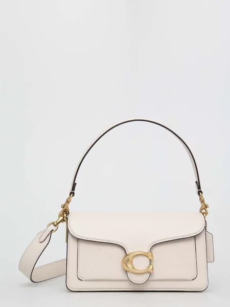 Coach torebka skórzana Tabby 26 beżowy biała
