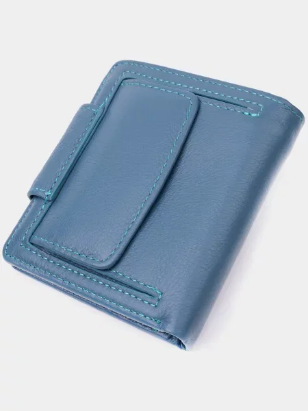 Кожаный кошелек St Leather Accessories бирюзовый