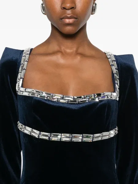 Rochie Jean-louis Sabaji de catifea de cristal albastru
