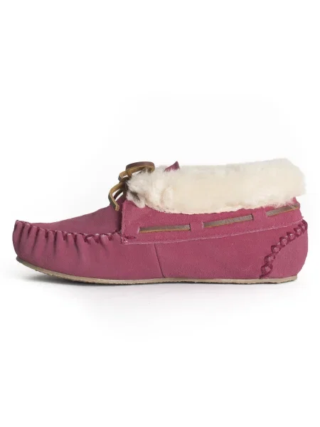 Minnetonka Pantofi Charley crem / maro / zmeură roz