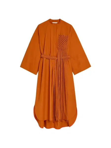 Sukienka midi Roksanda do kolan garniturowa pomarańczowa