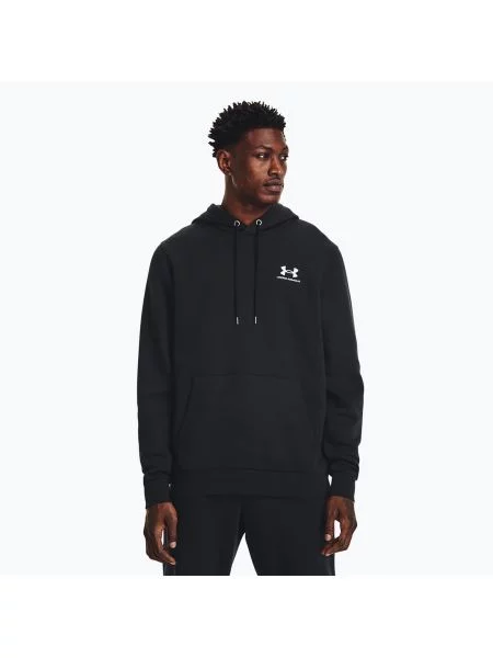 Under Armour bluza z kapturem z aplikacją czarny