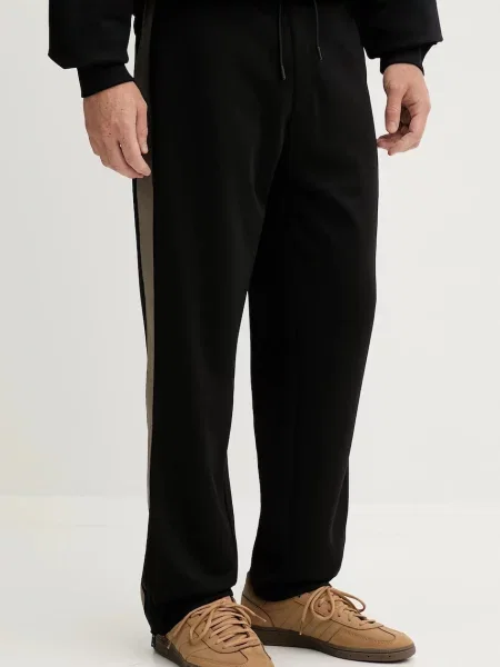 HUGO pantaloni de trening cu imprimeu negru