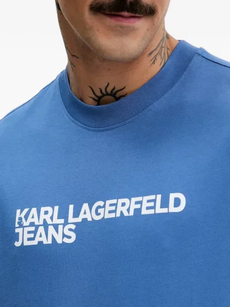 Majica Karl Lagerfeld Jeans s printom plava