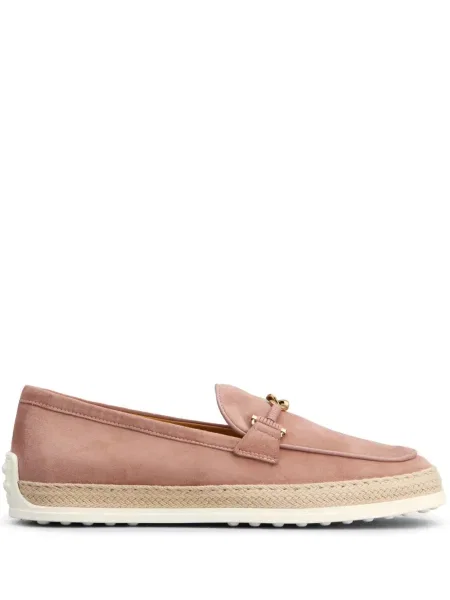 Espadrile Tod's din piele roz