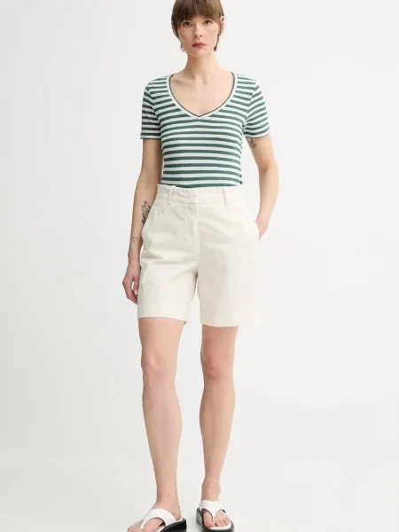 Шорти Marc O'Polo однотонна висока посадка бежевий