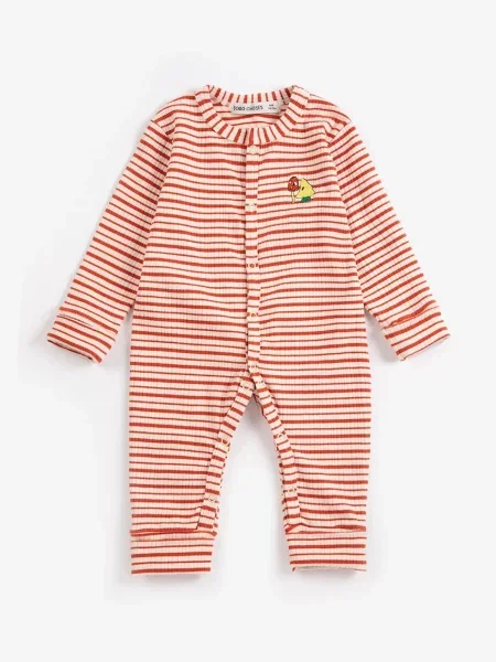 Bobo Choses kombinezon za bebe od pamuka s elastanom Mush Monster crvena