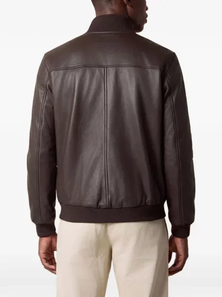 Gulerat geanta de piele Brooks Brothers maro