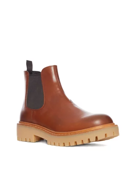 Botine chelsea Prada din piele maro