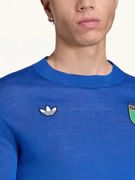 Adidas Sweter Z Dzianiny Italien blau niebieski