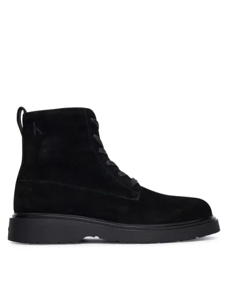 Calvin Klein Gležnjarji Combat Ess Lace Up Boot Su črna