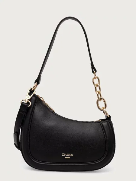 Dune London geantă crossbody pentru femei din piele DIRECTION negru