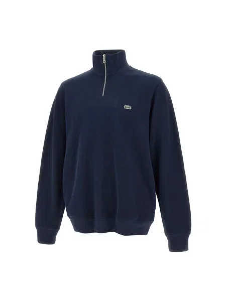 Lacoste Bluza Mężczyźni niebieski jednolity 3 granatowa