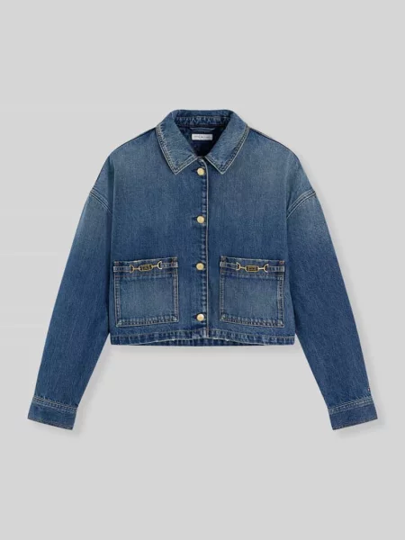 Kurtka jeansowa o kroju krój regular fit z czystej bawełny Tommy Hilfiger błękitna