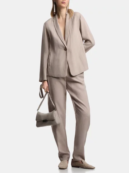 Пиджак Emporio Armani из модала бежевый
