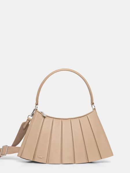 Lacoste geantă crossbody pentru femei din piele bej