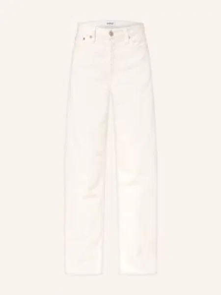 Agolde Džíny S Širokými Nohavicemi Arc Jean chalk white off white bílé