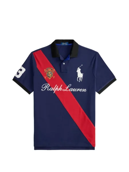 Gyapjú dupla soros sneaker Polo Ralph Lauren autogrammal kék